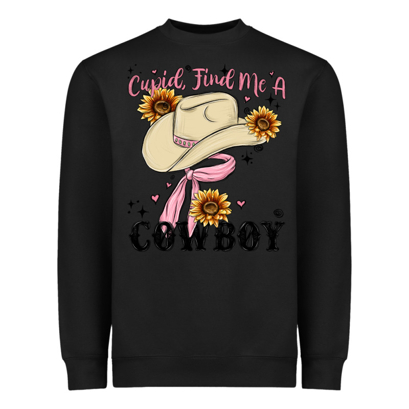 Cupid Find Me A Cowboy Heavyweight Sweatshirt by MaliasSmallBusiness | Teevron