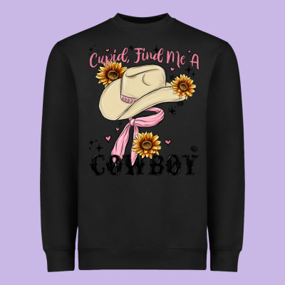 Heavyweight Sweatshirt cupid find me a cowboy