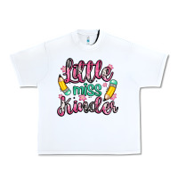 White little miss kindergarten Urban Heavy Tee - Zillion Design Studio
