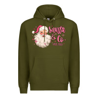 Army Green santa and co Premium Hoodie - MaliasSmallBusiness