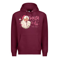 Burgundy santa and co Premium Hoodie - MaliasSmallBusiness