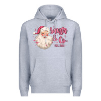 Heather Grey santa and co Premium Hoodie - MaliasSmallBusiness