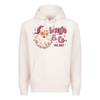 Pale Pink santa and co Premium Hoodie - MaliasSmallBusiness