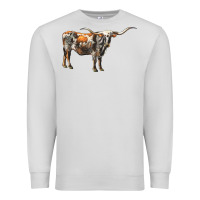 Dove Grey Texas Longhorn Cow Premium Sweatshirt - LillyAllenDesigns
