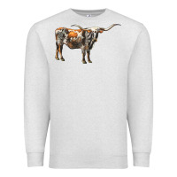 Oatmeal Heather Texas Longhorn Cow Premium Sweatshirt - LillyAllenDesigns