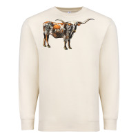Sandshell Texas Longhorn Cow Premium Sweatshirt - LillyAllenDesigns
