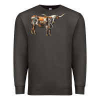 Smoke Texas Longhorn Cow Premium Sweatshirt - LillyAllenDesigns