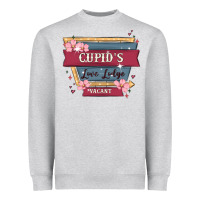 Heather Grey cupid's love lodge Heavyweight Sweatshirt - MaliasSmallBusiness