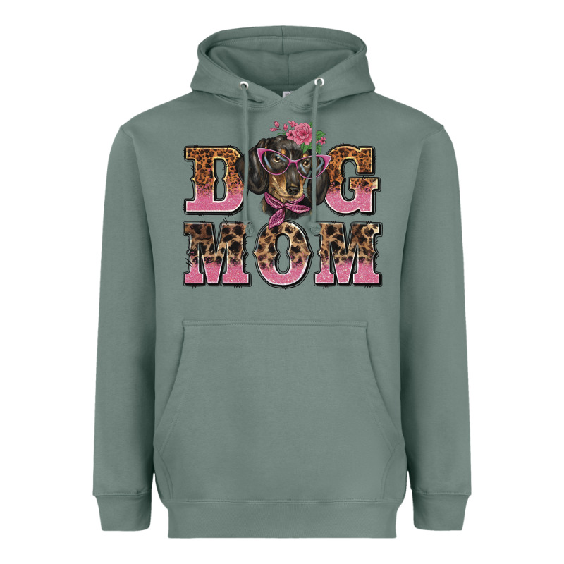 Dog Mom Dachshund Heavyweight Hoodie by BarkalooDesign | Teevron