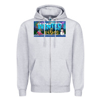 Heather Grey winter vibes license plate Zipper Hoodie - BundleAndBundleShop