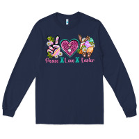 Navy Peace Love Easter Long Sleeve Tee - Neo Western