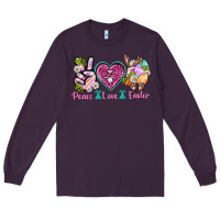 Plum Peace Love Easter Long Sleeve Tee - Neo Western