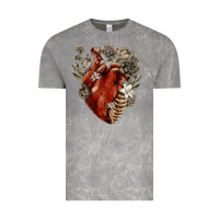 Cloud Rock Flower anatomical heart Vintage Tee - RanaPortraitStore