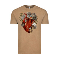 Vintage Coffee Flower anatomical heart Vintage Tee - RanaPortraitStore