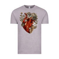 Vintage Zinc Flower anatomical heart Vintage Tee - RanaPortraitStore