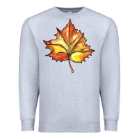 Heather Grey withered leaf Premium Sweatshirt - BarkalooDesign