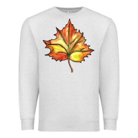 Oatmeal Heather withered leaf Premium Sweatshirt - BarkalooDesign