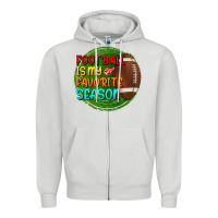Dove Grey football is my favorite season Zipper Hoodie - BundleAndBundleShop