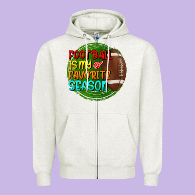 Football Is My Favorite Season Zipper Hoodie Designed By Bundleandbundleshop
