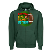 Sports Green football is my favorite season Zipper Hoodie - BundleAndBundleShop