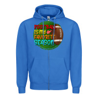True Royal football is my favorite season Zipper Hoodie - BundleAndBundleShop