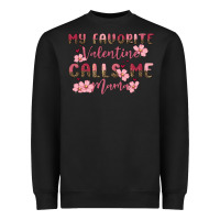 Black my favorite valentine calls me mama Heavyweight Sweatshirt - MaliasSmallBusiness