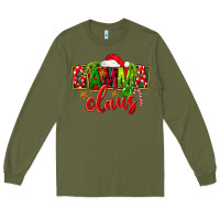 Army Green christmas gamma claus Long Sleeve Tee - FaDigitalArtStudio