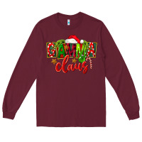 Burgundy christmas gamma claus Long Sleeve Tee - FaDigitalArtStudio
