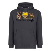 Smoke Peace Love Giraffes Heavyweight Hoodie - LillyAllenDesigns