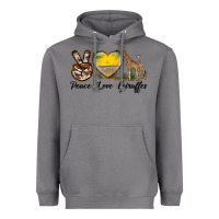 Storm Peace Love Giraffes Heavyweight Hoodie - LillyAllenDesigns