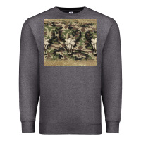 Charcoal Heather camouflage bull skull Premium Sweatshirt - Jasminsmagicworld