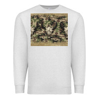 Oatmeal Heather camouflage bull skull Premium Sweatshirt - Jasminsmagicworld