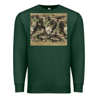 Sports Green camouflage bull skull Premium Sweatshirt - Jasminsmagicworld