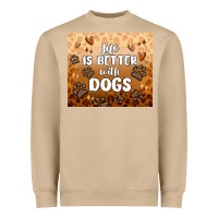 Mushroom life is better with dogs Heavyweight Sweatshirt - MaliasSmallBusiness