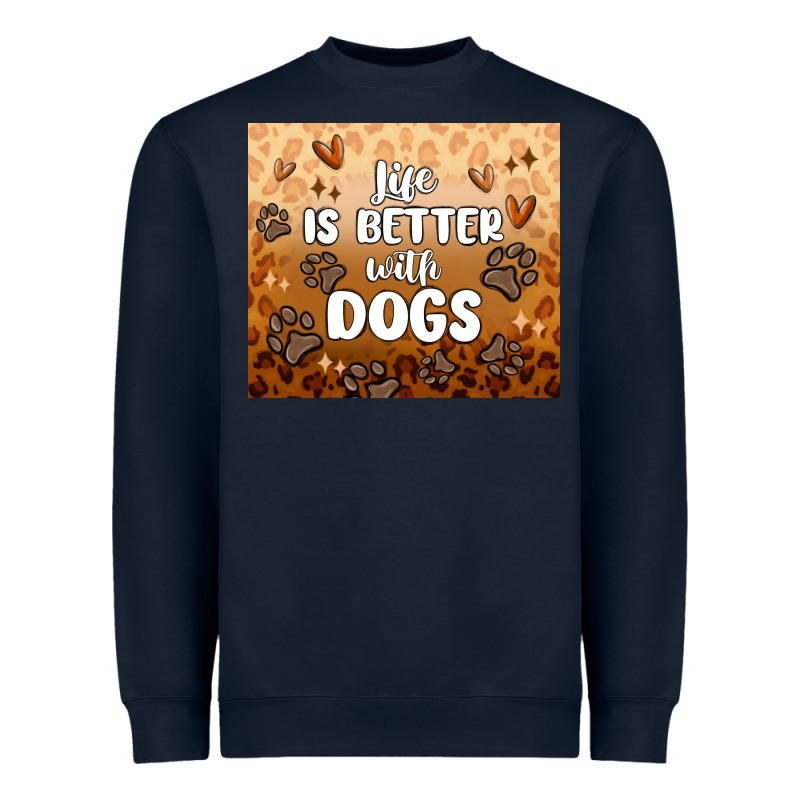 Life Is Better With Dogs Heavyweight Sweatshirt by MaliasSmallBusiness | Teevron