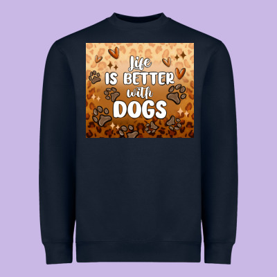 Heavyweight Sweatshirt life is better with dogs
