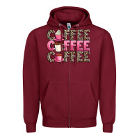 Burgundy coffee coffee coffee Zipper Hoodie - AdoDesignShop