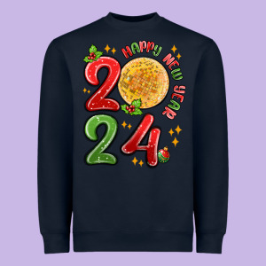 Happy New Year 2024 Heavyweight Sweatshirt Designed By Maliassmallbusiness