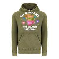 Vintage Olive too many kids not enough caffeine Vintage Hoodie - JahusDesignShop