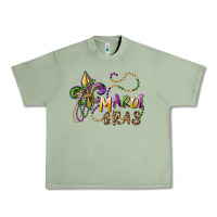 Oil Green mardi gras fleur de lis and beads Urban Heavy Tee - RanaPortraitStore