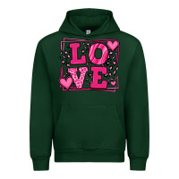 Forest Green Love leopard frame Urban Hoodie - LillyAllenDesigns