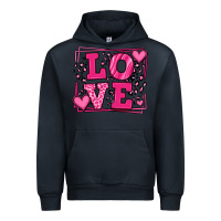 Navy Love leopard frame Urban Hoodie - LillyAllenDesigns