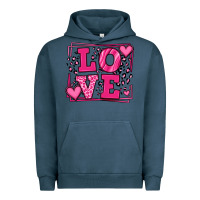 Pigment Midnight Navy Love leopard frame Urban Hoodie - LillyAllenDesigns