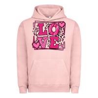 Pigment Salmon Love leopard frame Urban Hoodie - LillyAllenDesigns