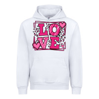 White Love leopard frame Urban Hoodie - LillyAllenDesigns