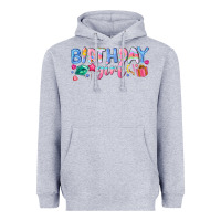 Heather Grey birthday girl Heavyweight Hoodie - NancyCooperArtShop