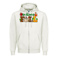 Oatmeal Heather welcome fall Zipper Hoodie - AdoDesignShop
