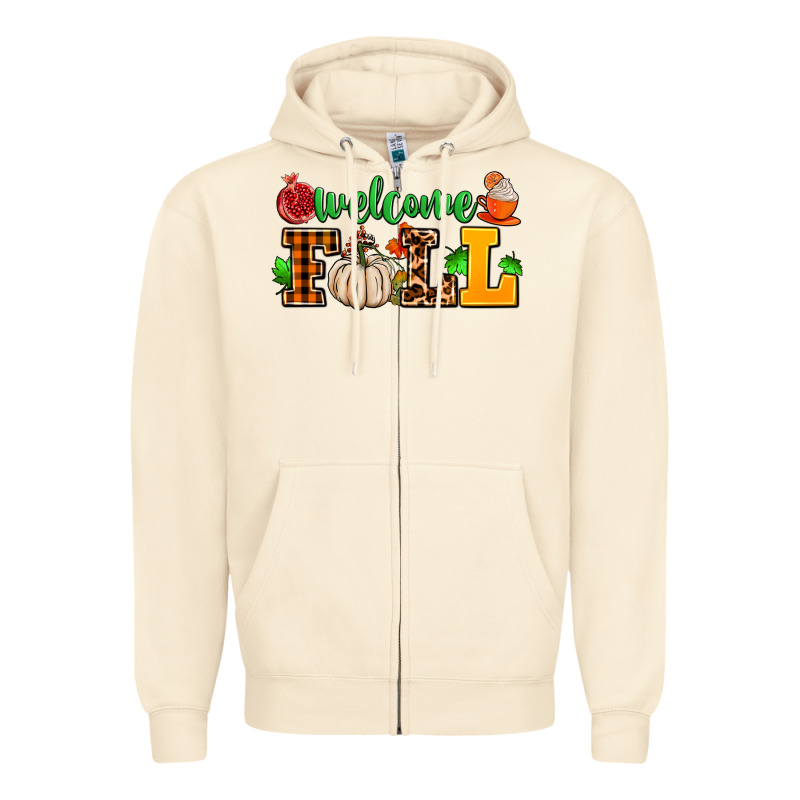 Welcome Fall Zipper Hoodie by AdoDesignShop | Teevron