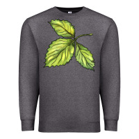 Charcoal Heather green leaf Premium Sweatshirt - BarkalooDesign