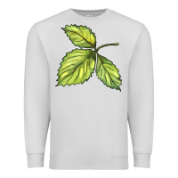 Dove Grey green leaf Premium Sweatshirt - BarkalooDesign